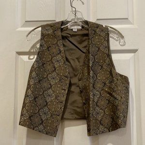 Emanuel Pattern Vest, Medium, gold, black